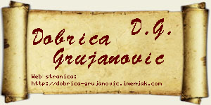Dobrica Grujanović vizit kartica